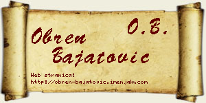 Obren Bajatović vizit kartica
